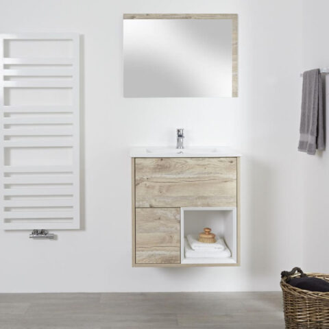 Wall Hang Open Shelf Vanity